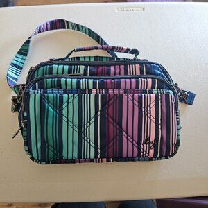 Lug Scoop Love Stripe Multi Crossbody EUC